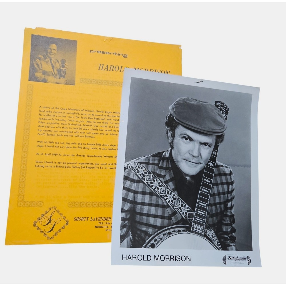 Vintage‎ 60s 70s Harold Morrison Country Music 8x10 Press Photo & Press Releases
